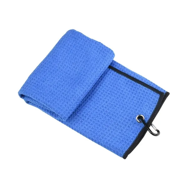 Golf Towel Tri-Fold With Mountaineering Hook