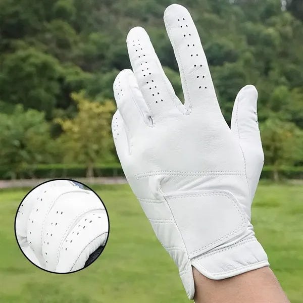Mens Soft Leather Golf Gloves