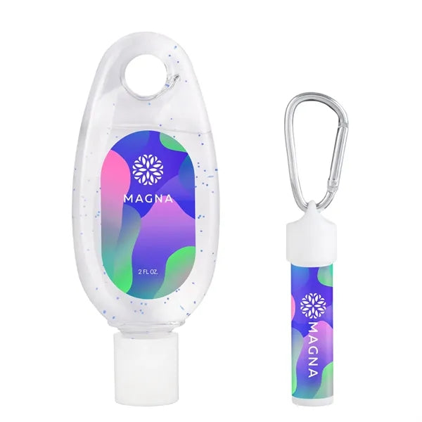 Moisturizing Sanitizer & Lip Moisturizer SPF15 Carabiner Kit