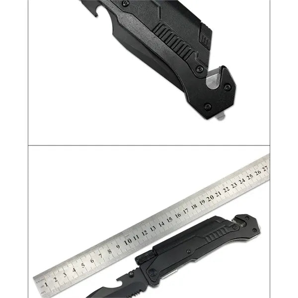 6 in 1 Survival Tactical Military Folding Pocket Knife