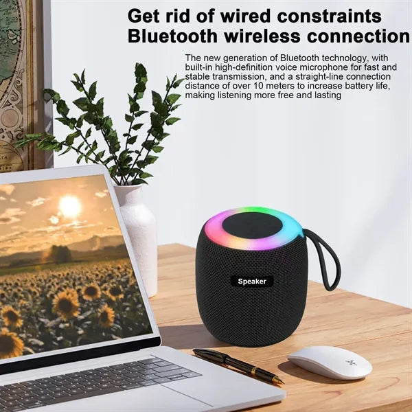 Wireless Bluetooth Speaker With Colorful RGB Night Light