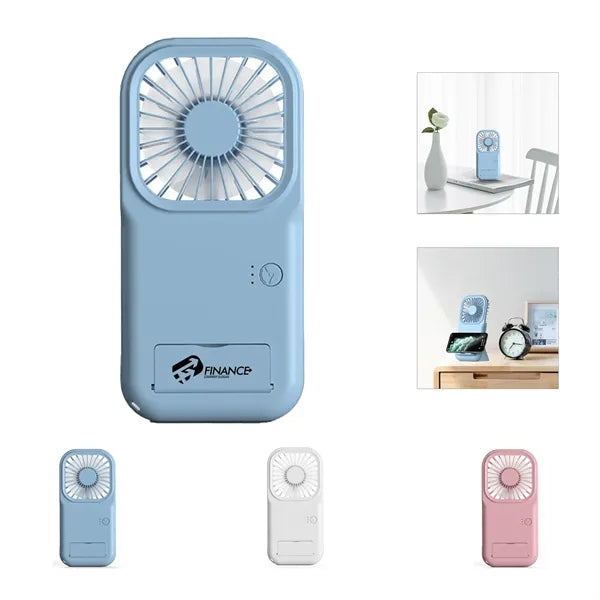 Mini Foldable USB Fan & Phone Stand, 3 Speeds