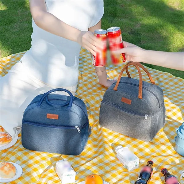 Large capacity student picnic portable waterproof lunch bag