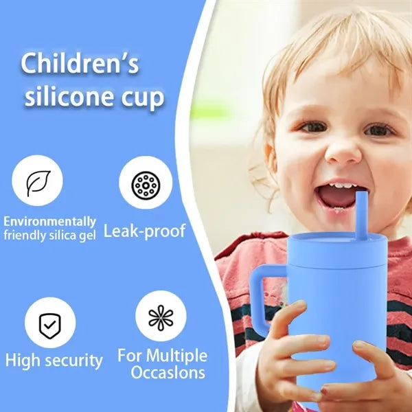 9OZ Silicone Baby Training Cup Toddler Sippy Bottle