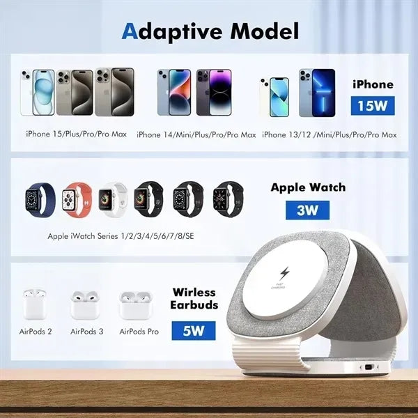 Foldable 3 in 1 Magnetic Wireless Charger