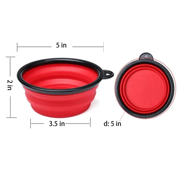 Foldable Silicone Portable Pet Dog Bowl