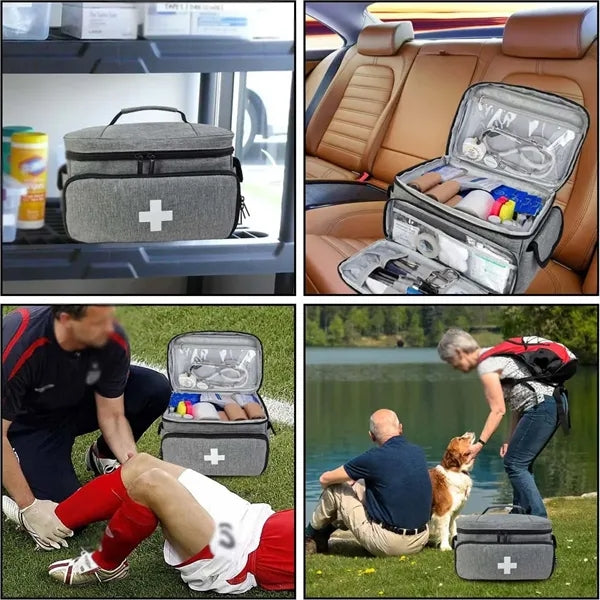 Versatile Large First Aid Organizer Medicine Storage Bag