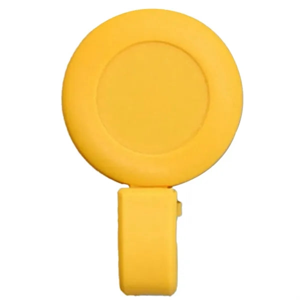 Retractable Round Badge Reel Holder w/ Plastic Foldable clip