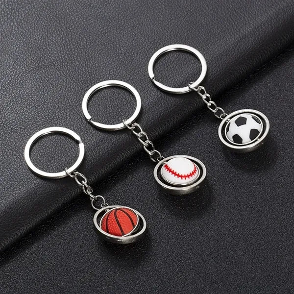 Rotating ball keychain