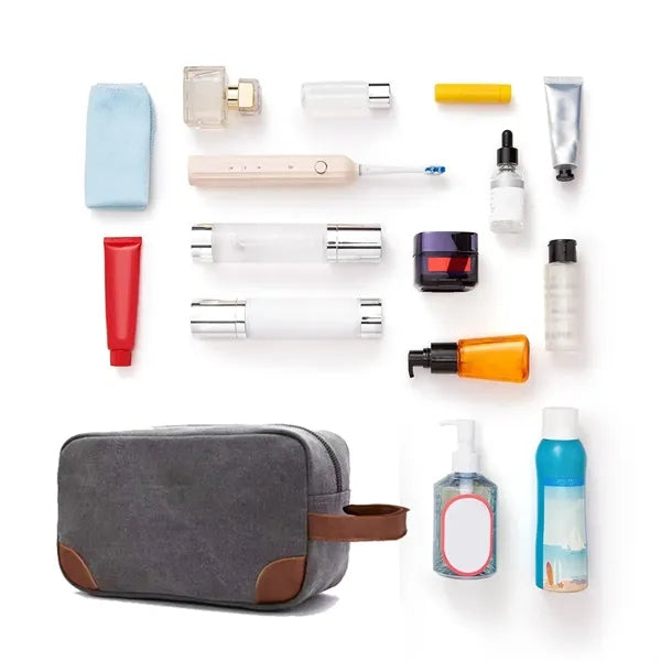 Travel Canvas Toiletry Bag Hanging Dopp Kit for Men