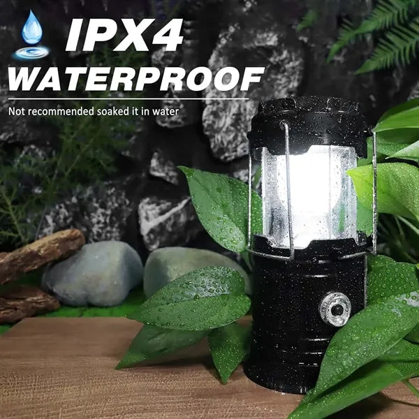 Collapsible LED Solar USB Rechargeable Lantern Flashlight