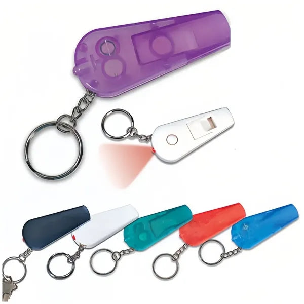 Whistle Flashlight Keychain Key Tags LED Light