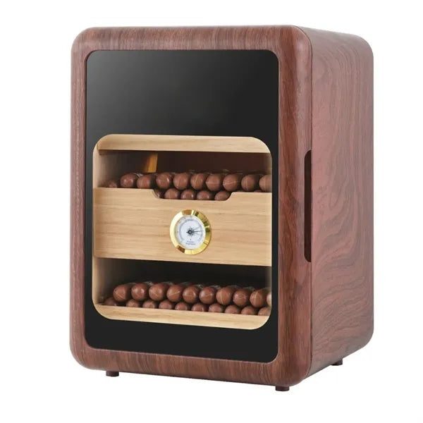 21L Cigar Desktop Humidor Cabinet W/ Hygrometer