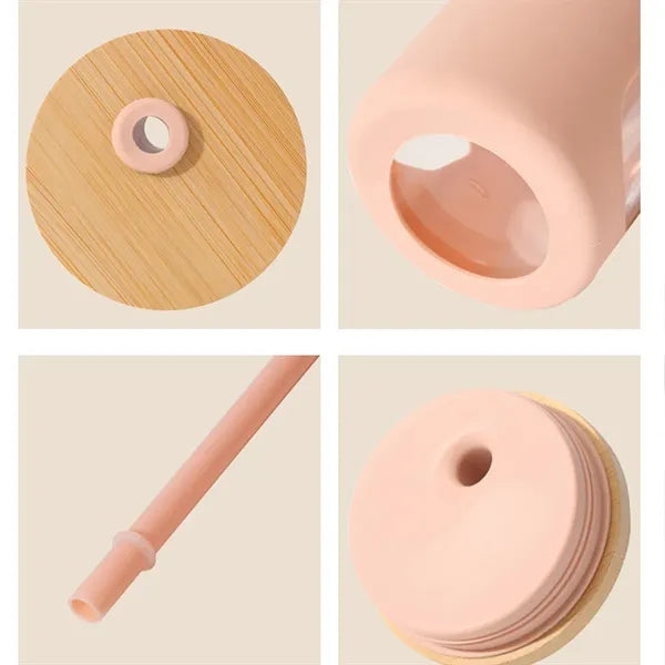 Glass Tumbler With Straw And Lid