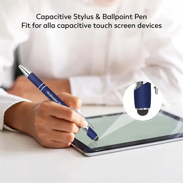 Ellipse Soft With Stylus-Laser Engraved-Metal Pen