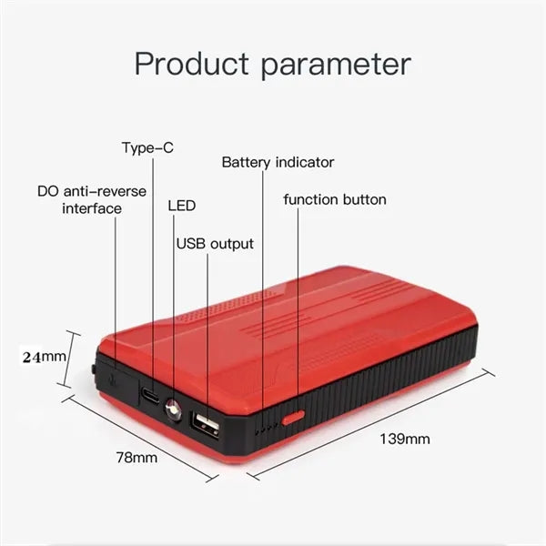 Emergency Battery Charger Portable Car Jump Starter