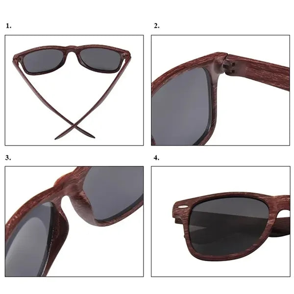 Wood Grain Polarized Sunglasses