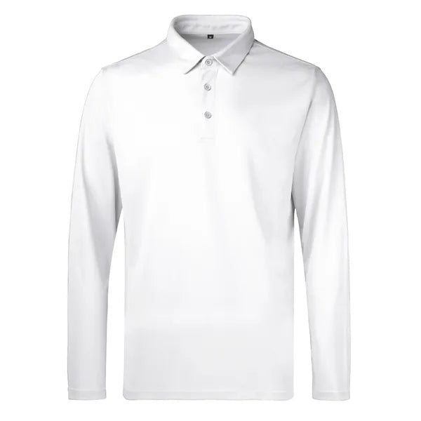 Men'S Sport Micro Pique Long Sleeve Polo Shirt