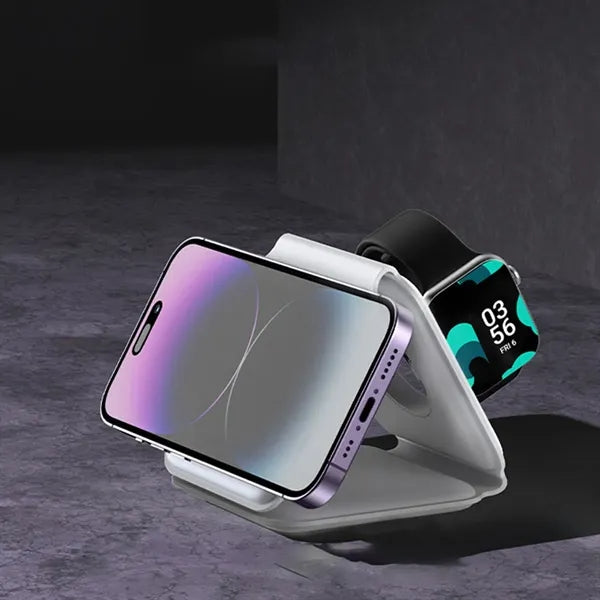 3 in 1 Portable Magnetic Desktop Foldable Wireless Charger