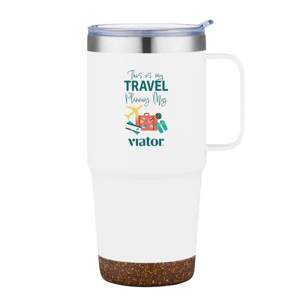 24 oz. Stainless Steel Travel Mug with Cork Bottom