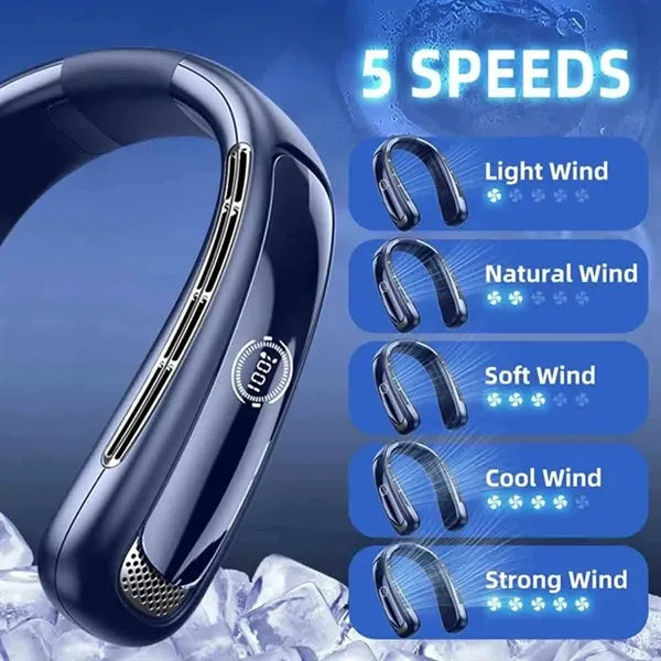 Portable USB Rechargeable Neck Fan