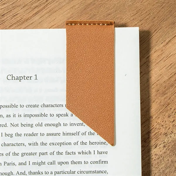 Handmade Leather Bookmark Corner Marker Clip Read Sign
