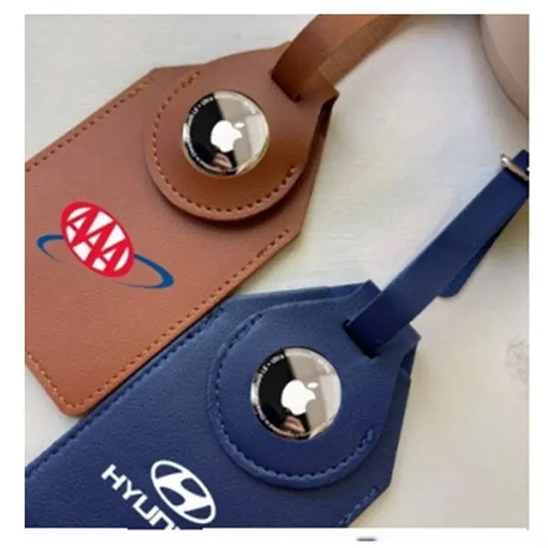 PU Leather Luggage Tags with Tracker Slot