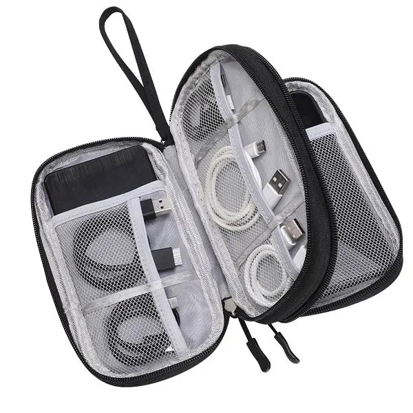 Travel Cable Organizer Pouch Carrying Kit Electronics