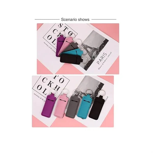 Keychain Lipstick Lip Balm Holder