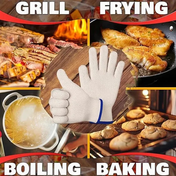 Heat Resistant Gloves for Grilling & Baking