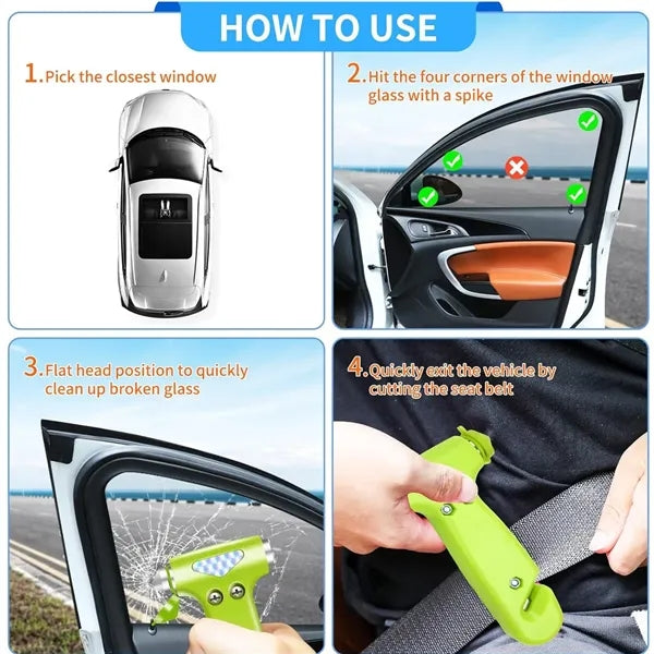 3 In 1 Car Safety Hammer Glass Breaker