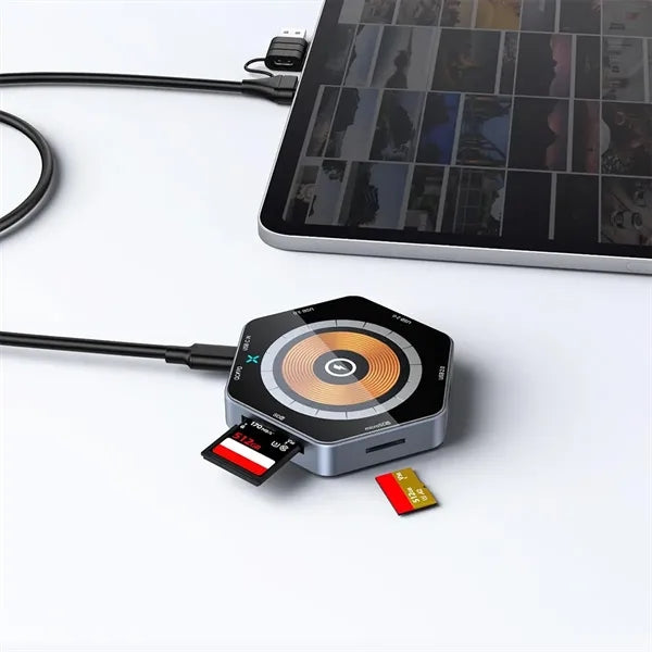 Portable 7-in-1 Multi-Port Laptop USB C Hub Docking Station
