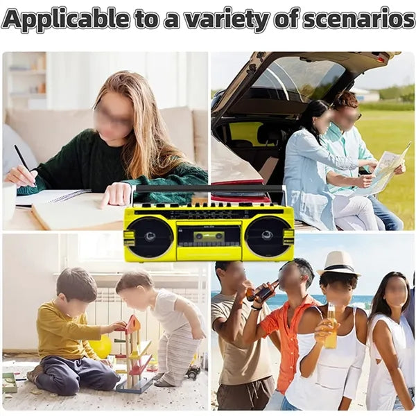 Portable Wireless Cassette Boombox Bluetooth Speakers Radio
