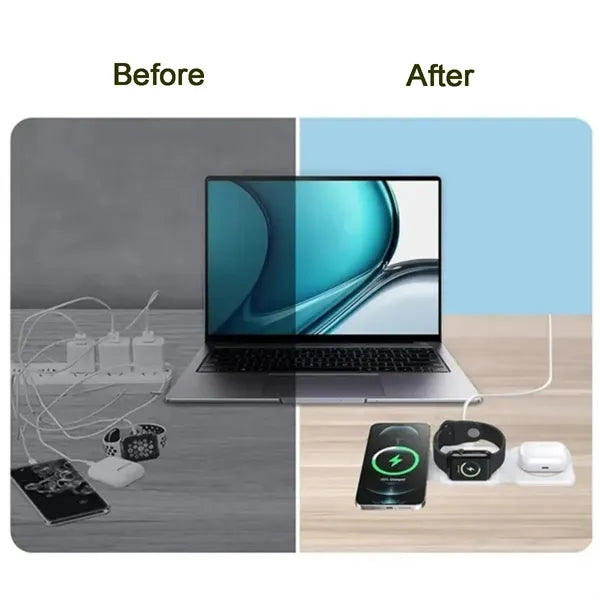3 In 1 Foldable Magnetic Wireless Charger