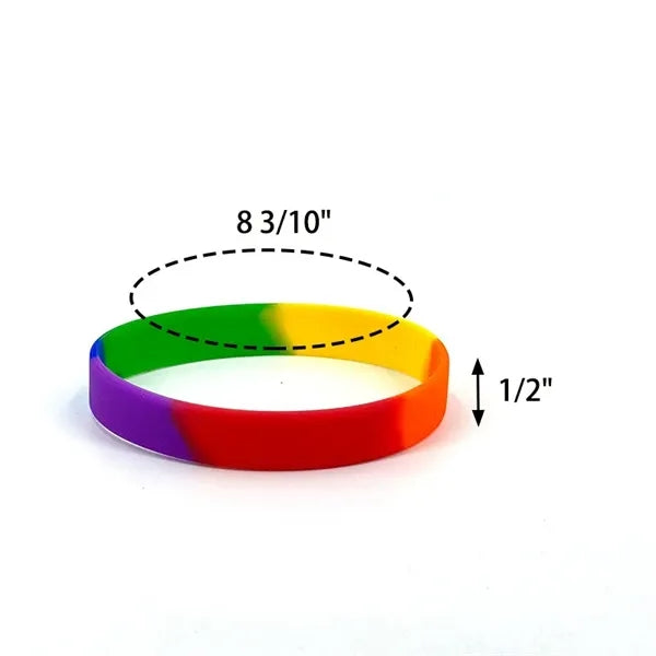 Rainbow Silicone Bracelets Custom LGBT Pride Wristband