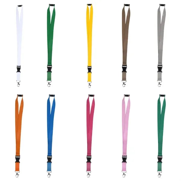 Full Color Lanyard W/ Lobster Claw, Buckle And Breakaway