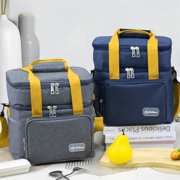 Double-Layer Insulated Lunch Bag