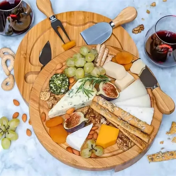 Portable Charcuterie Board Premium Cheese Set 4 tools