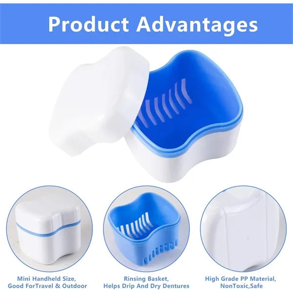 Denture Case Dental False Teeth Storage Boxes