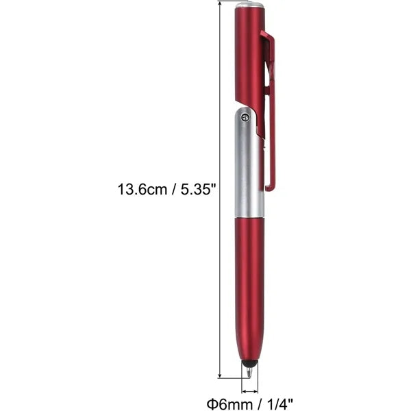 Foldable Stylus Ballpoint Pen with LED Light Phone Stand