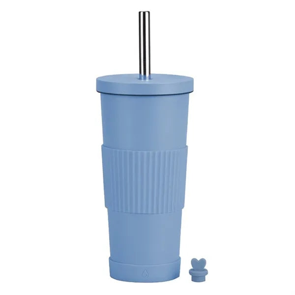 24oz. Stainless Steel Insulated Boba Tumbler with Straw