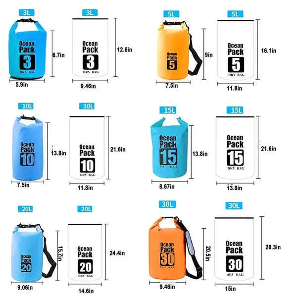 3L Floating Waterproof Bag Roll Top Dry Backpack