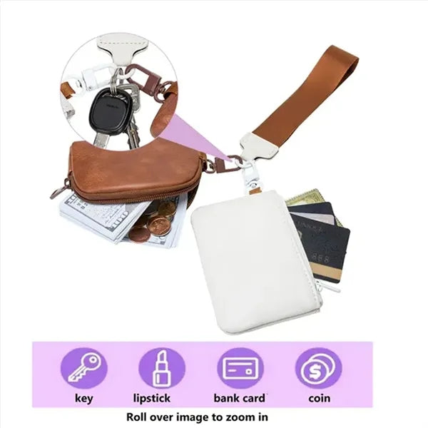 Multi-Functional Women Wristlet PU Mini Wallet