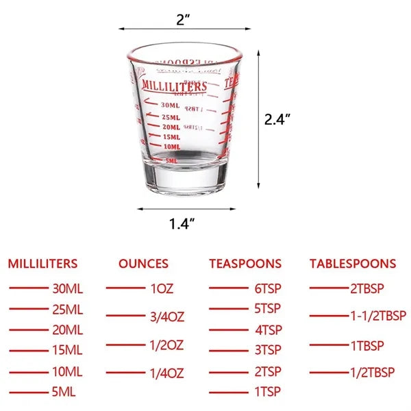 1 OZ Measuring Cup Shot Glass