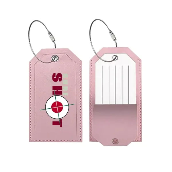Leather Travel Luggage Tag For Suitcase