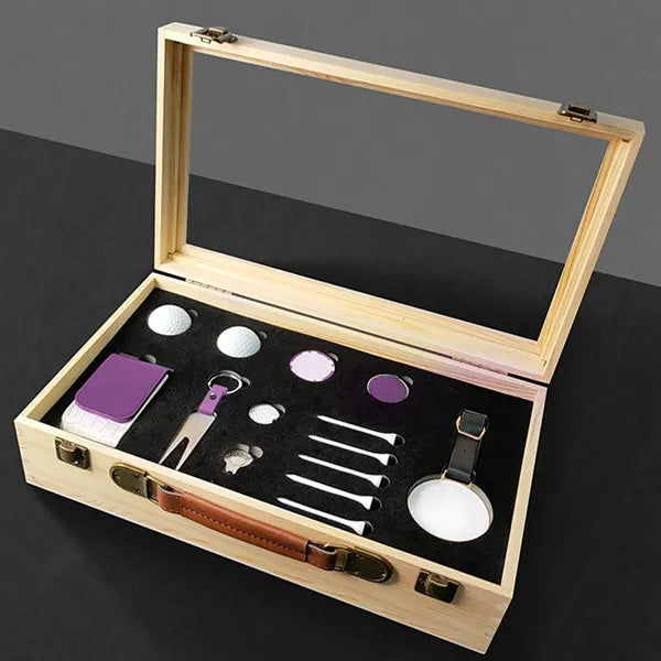 Deluxe Golf Accessory Set Ball Markers Tees Divot Tool