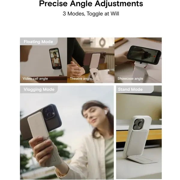 Magnetic PU Leather Phone Holder Tripod Stand
