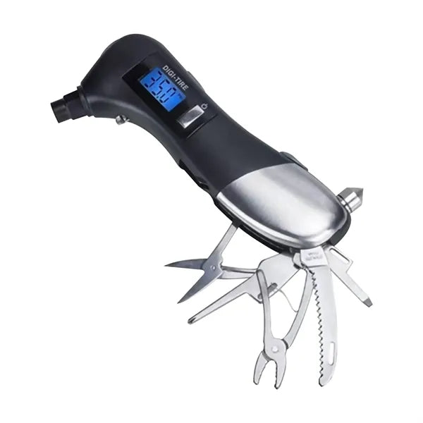Safety Hammer Multi Tool W/Digital Tire Gauge