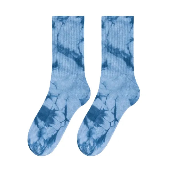 Custom Knitted Jacquard Tie Dye Cotton Socks