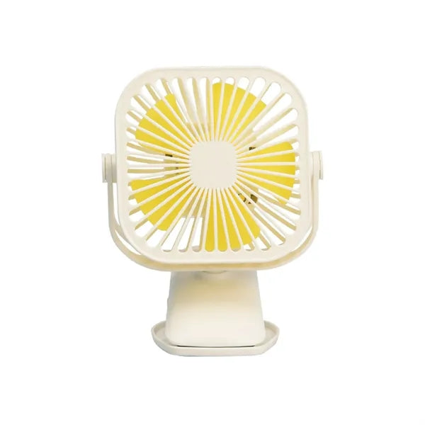 Rechargeable USB Desk Clip Fan w/ LED Light